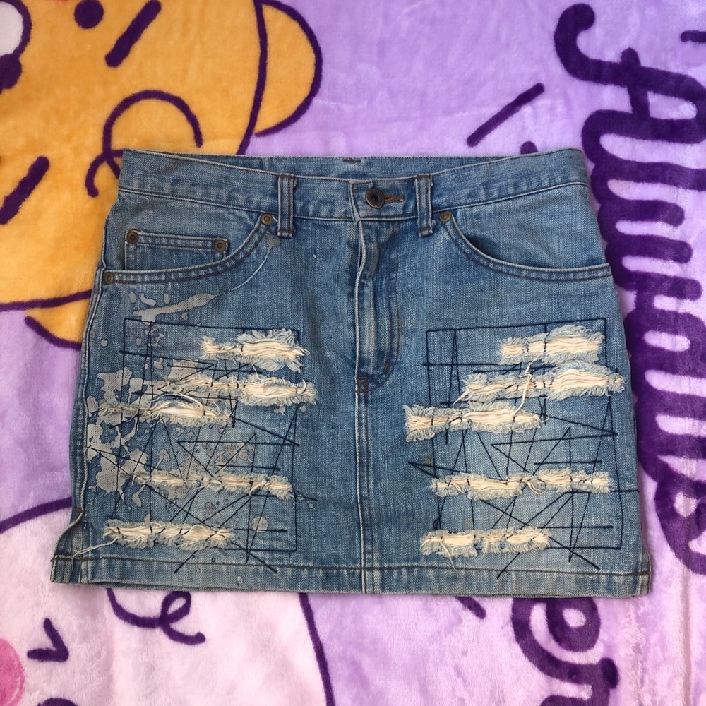 Hysteric Glamour distressed mini skirt